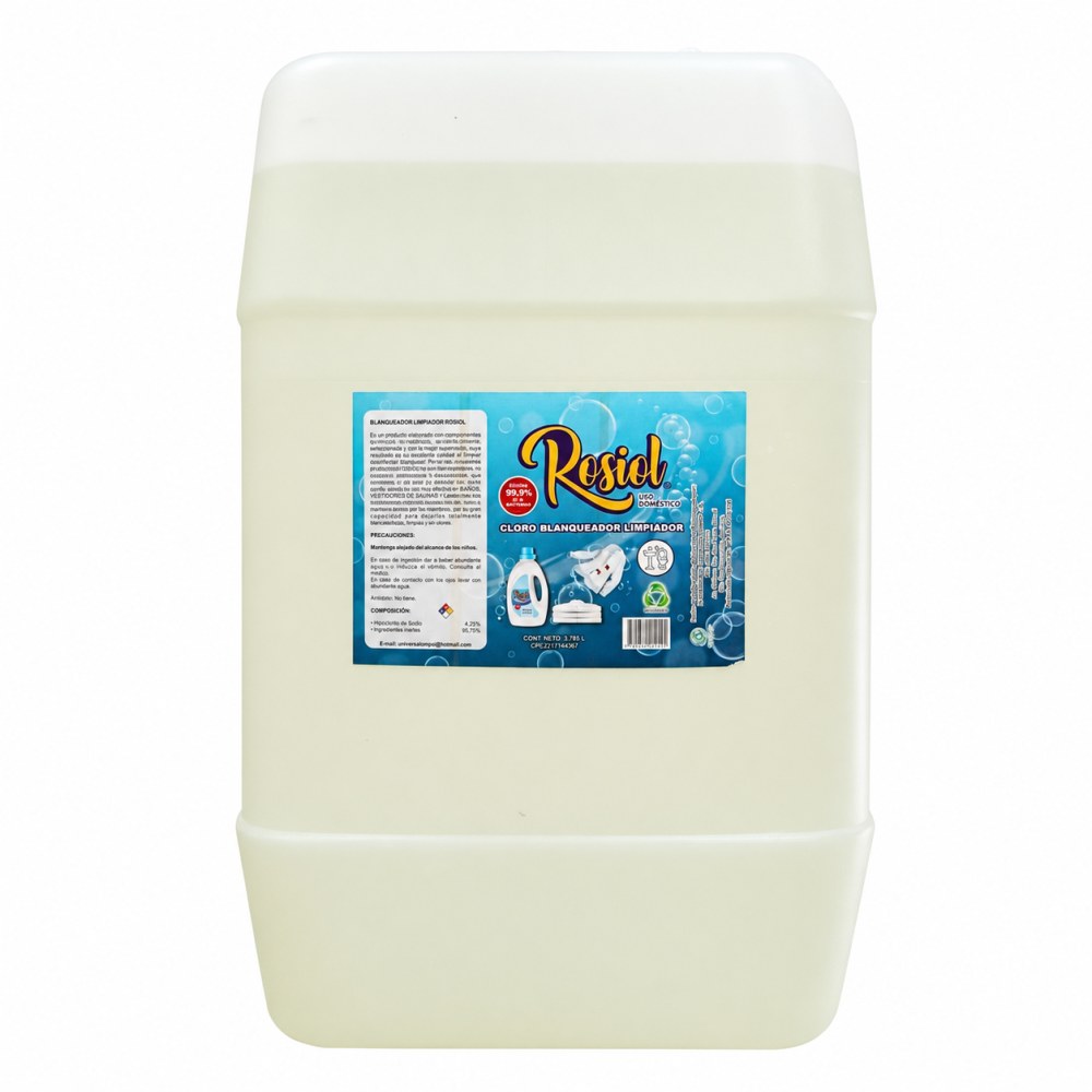 Cloro Blanqueador Limpiador Rosiol - 20 Litros