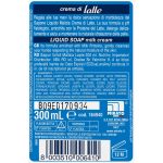 Otro lado del empaque de Jabón Líquido Crema de Leche Malizia - 300 ml