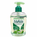 Frente del empaque de Jabón Líquido Antibacterial Té Verde y Menta Malizia - 300 ml