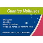 Otro lado del empaque de IZY Clean Guantes Multiusos Rosa Talla S