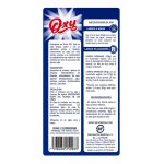 Otro lado del empaque de Detergente en Polvo Oxy Blancos Brillantes 1 kg