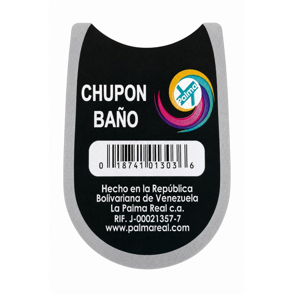 Otro lado del empaque de Chupón para Baño Palma Real