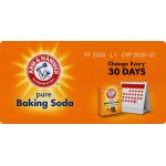 Otro lado del empaque de Bicarbonato de Sodio Puro Arm & Hammer - 454 gr