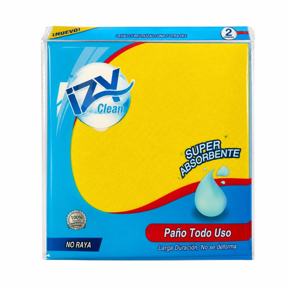 Paño Todo Uso IZY Clean Superabsorbente - 2 Paños