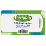 Otro lado del empaque de Vasos Plásticos Transparentes Maxiplast #57 - 5 oz - 100 Unidades