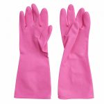 Frente del empaque de IZY Clean Guantes Multiusos Rosa Talla S