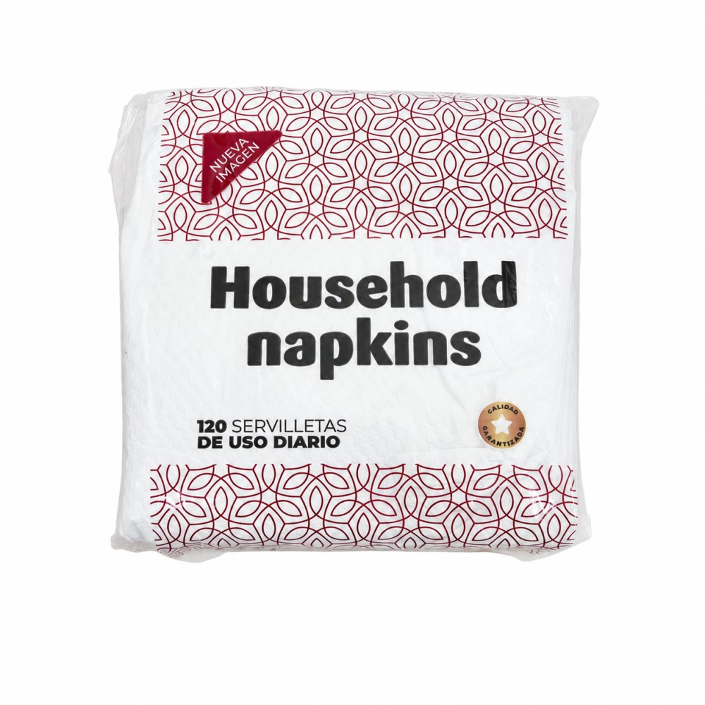 Frente del empaque de Servilletas de Mesa Household Napkins - 120 Unidades
