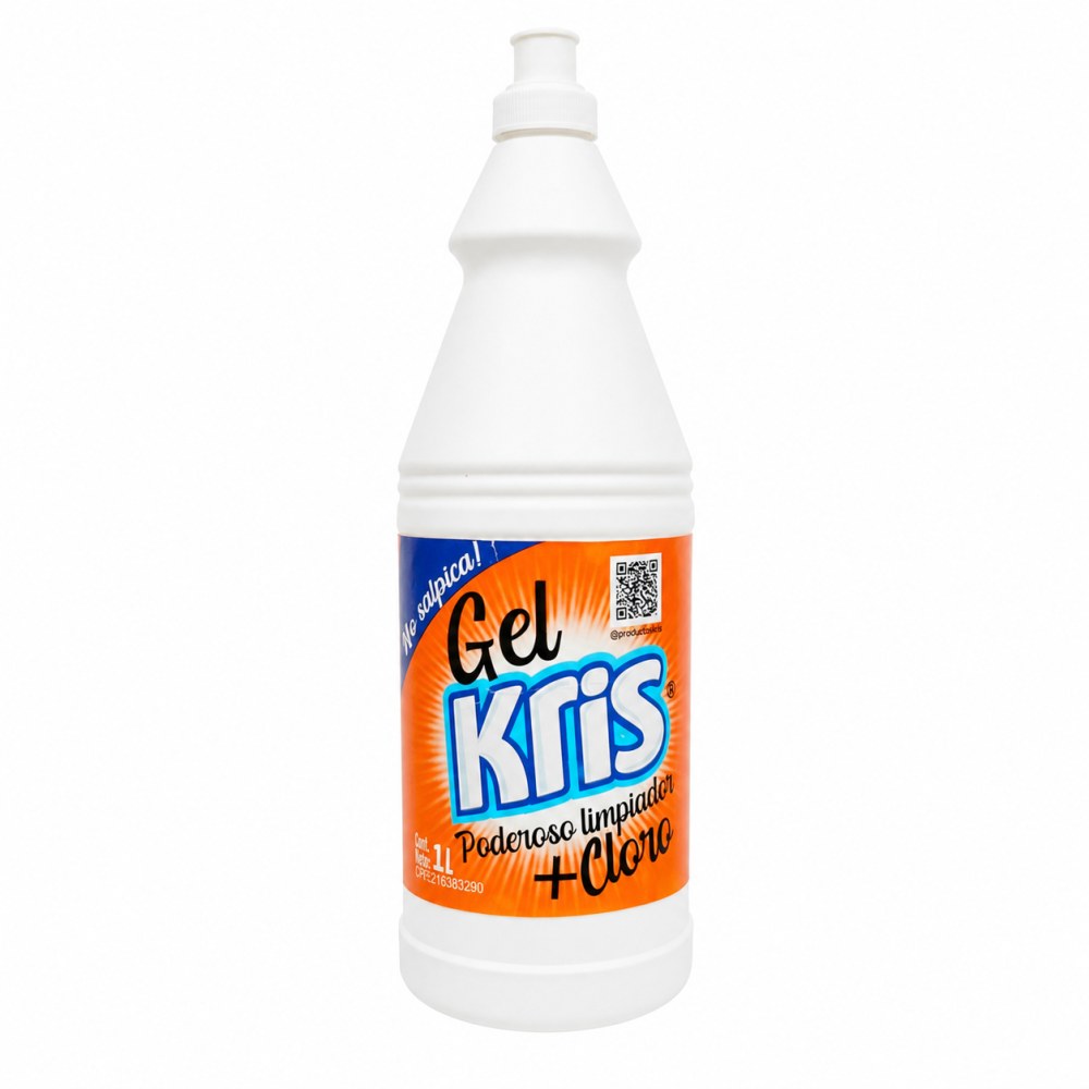 Gel Kris Limpiador con Cloro - 1 Litro