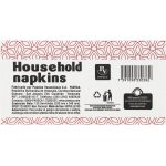 Otro lado del empaque de Servilletas de Mesa Household Napkins - 120 Unidades