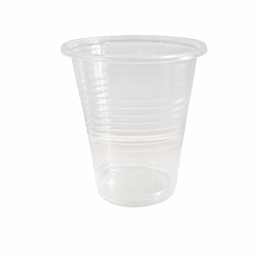 Otro lado del empaque de Vasos Plásticos Transparentes Maxiplast #77 - 7 oz - 100 Unidades